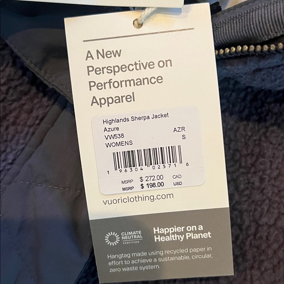 NWT Vuori highlands Sherpa jacket - Picture 3 of 7